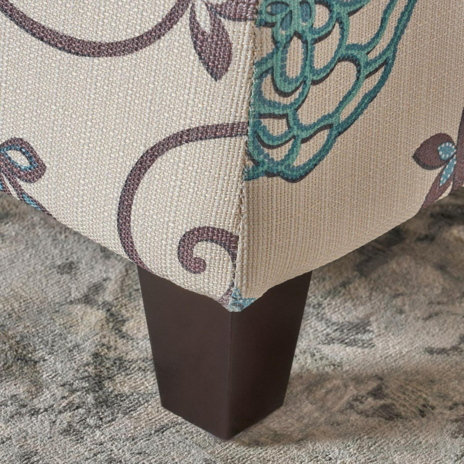 Atlantic Contemporary Fabric Upholstered Storage Ottoman - Image 8