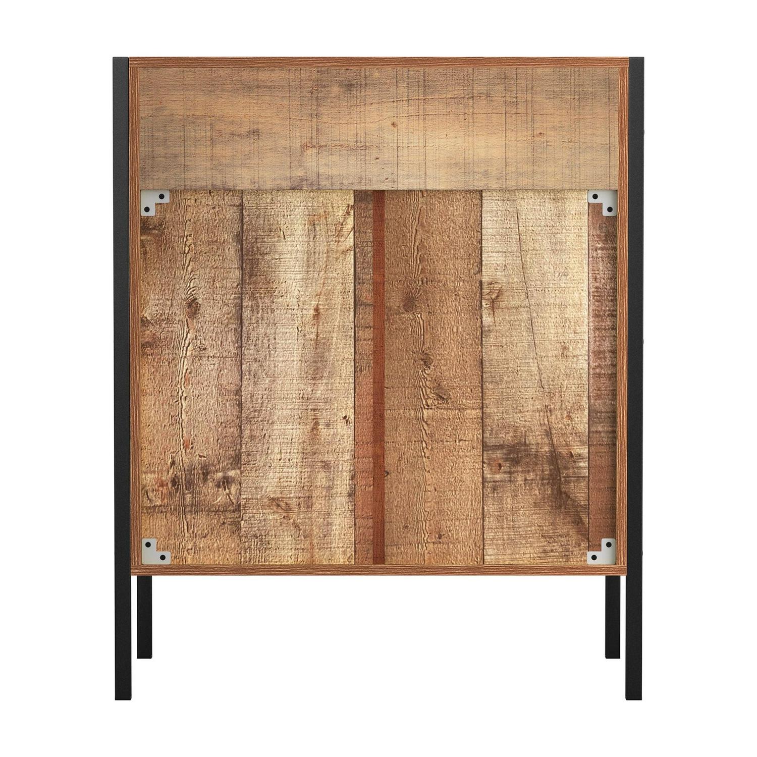 Atlantic Loft & Luv Montana Bar Cabinet, Rustic Raw Wood - Image 6