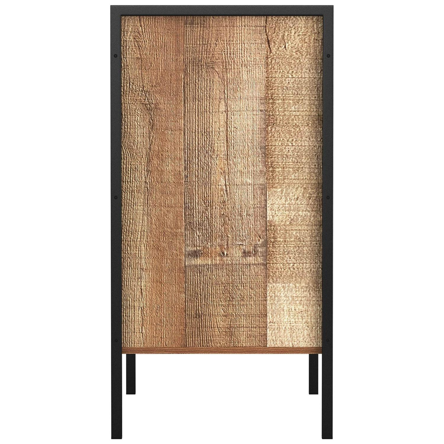 Atlantic Loft & Luv Montana Bar Cabinet, Rustic Raw Wood - Image 5