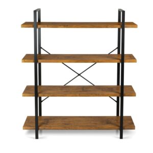 Atlantic Urban 4-Tier Multipurpose Shelf, Rustic Brown/Black Metal