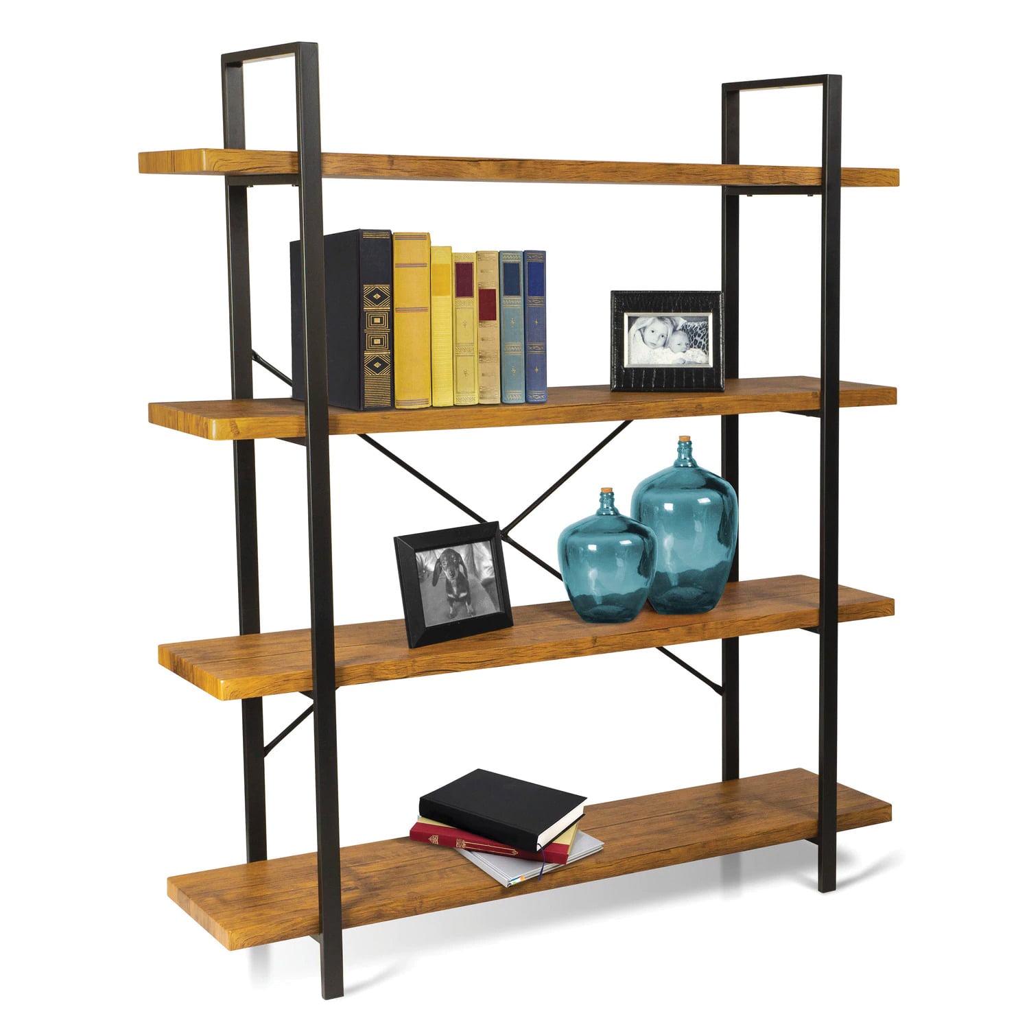 Atlantic Urban 4-Tier Multipurpose Shelf, Rustic Brown/Black Metal - Image 5