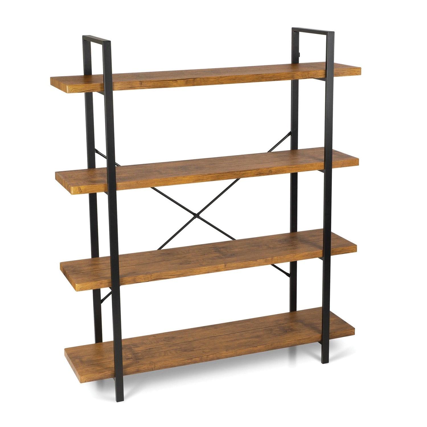 Atlantic Urban 4-Tier Multipurpose Shelf, Rustic Brown/Black Metal - Image 6