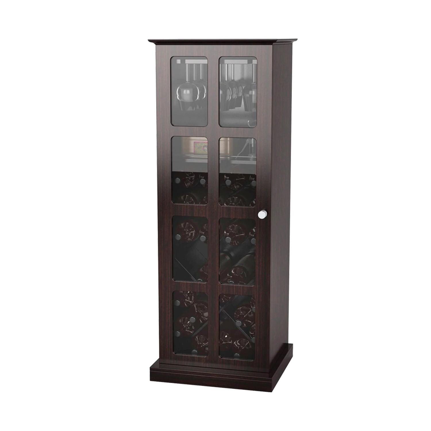 Atlantic Windowpane 24-Bottle Wine Cabinet, Espresso - Image 2