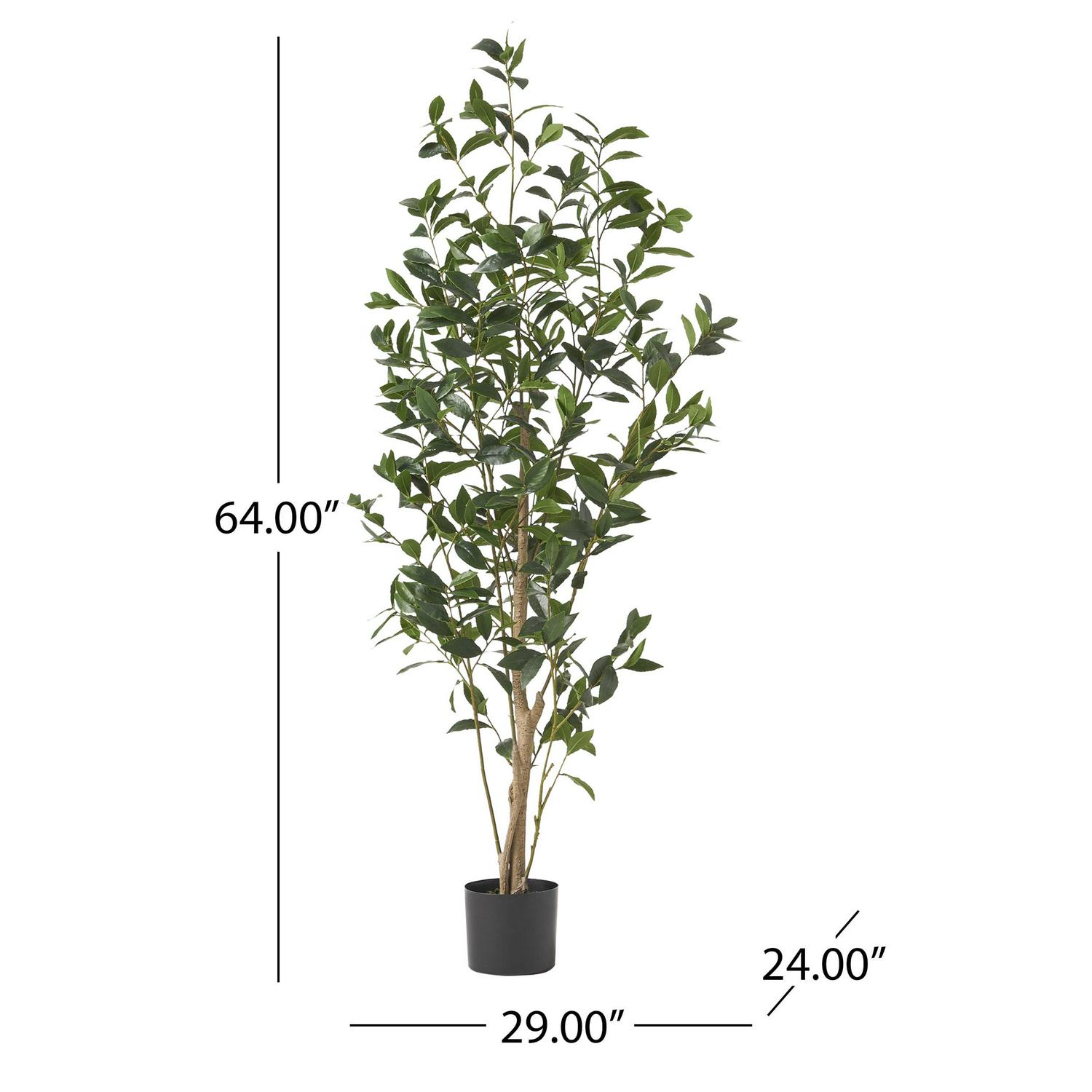 Atoka 5.5' x 2' Artificial Tabletop Laurel Tree, Green - Image 5