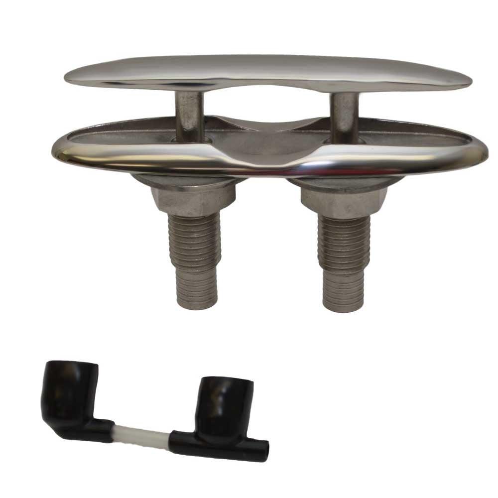 Attwood 66519-1 Retractable Low-Profile Stainless Steel Marine Boat 8-Inch Neat Cleat