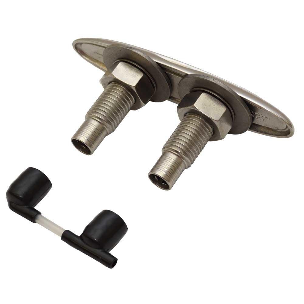 Attwood 66519-1 Retractable Low-Profile Stainless Steel Marine Boat 8-Inch Neat Cleat - Image 3