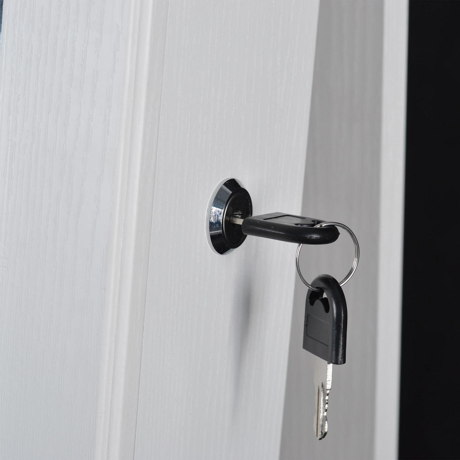 Aukfa 360 degree Rotatable Jewelry Armoire with Full Length Mirrored for Girls Women - White - Image 6