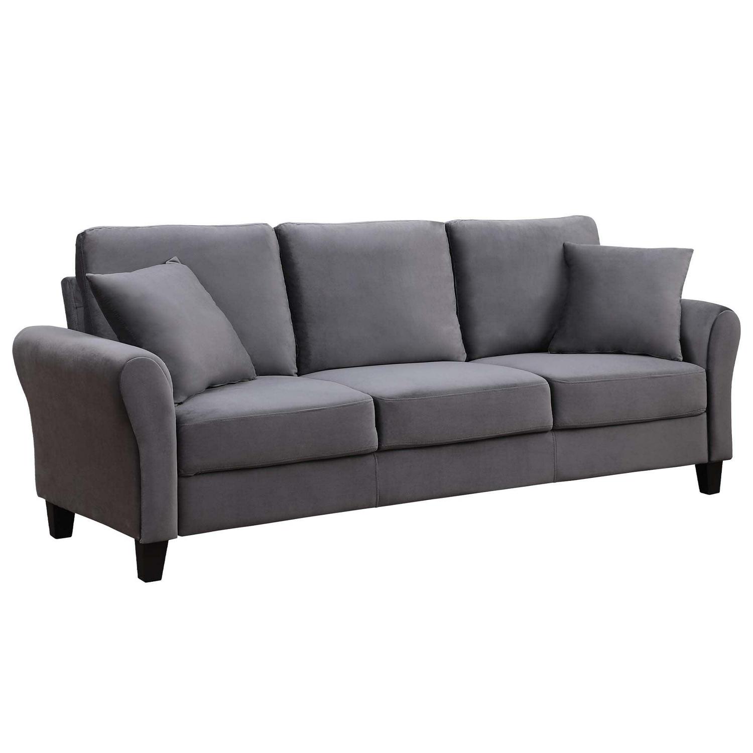 Aukfa 78.4" 3-Seater Sofa, Upholstered Sofa Couch for Living Room - Gray - Image 7