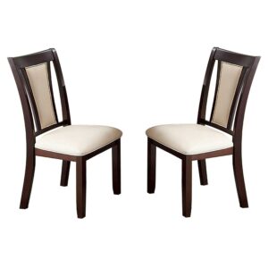 Aulnois Transitional Counter Height Dining Chairs, Ivory, Set of 2