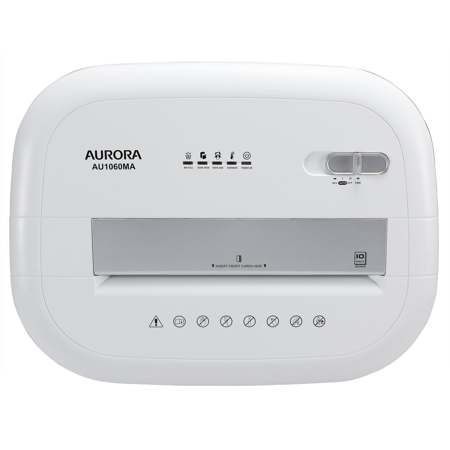 Aurora AU1060MA Professional Grade 10-Sheet High Security Micro-Cut Paper and Credit Card Shredder with 60 Minutes Run Time - Image 5