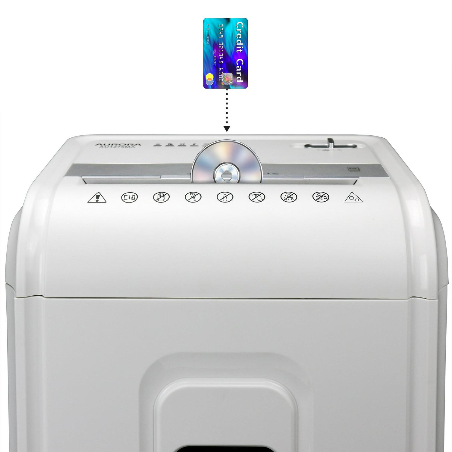 Aurora GB AU1480MA High-Security 14-Sheet Micro-Cut Shredder, Anti-Jam, CD/DVD Credit Card, Pullout Basket, 30 Minutes Duty Cycle - Image 2