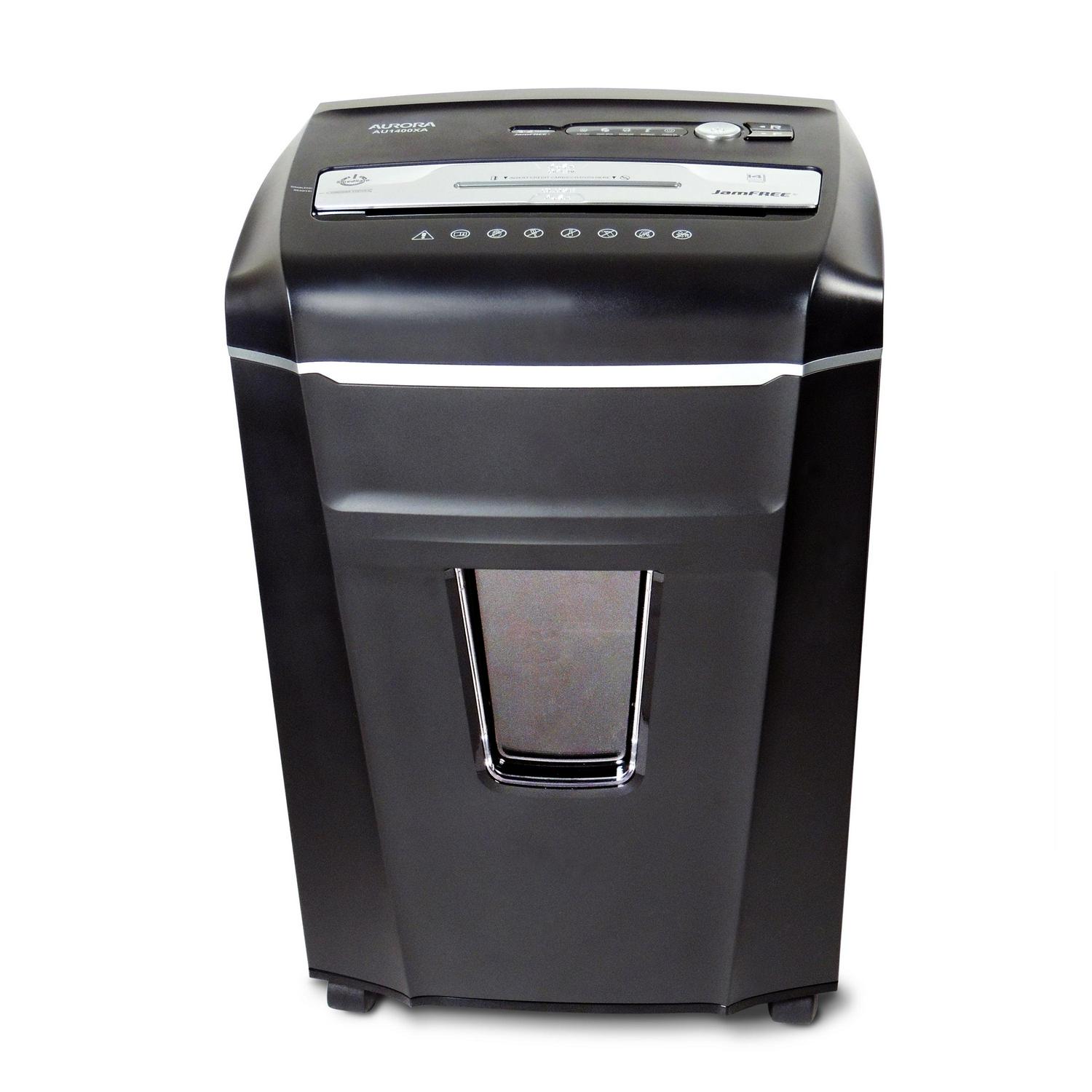 Aurora GB Jam-Free AU1400XA 14-Sheet Cross-Cut Paper/CD/Credit Card Shredder - Image 4