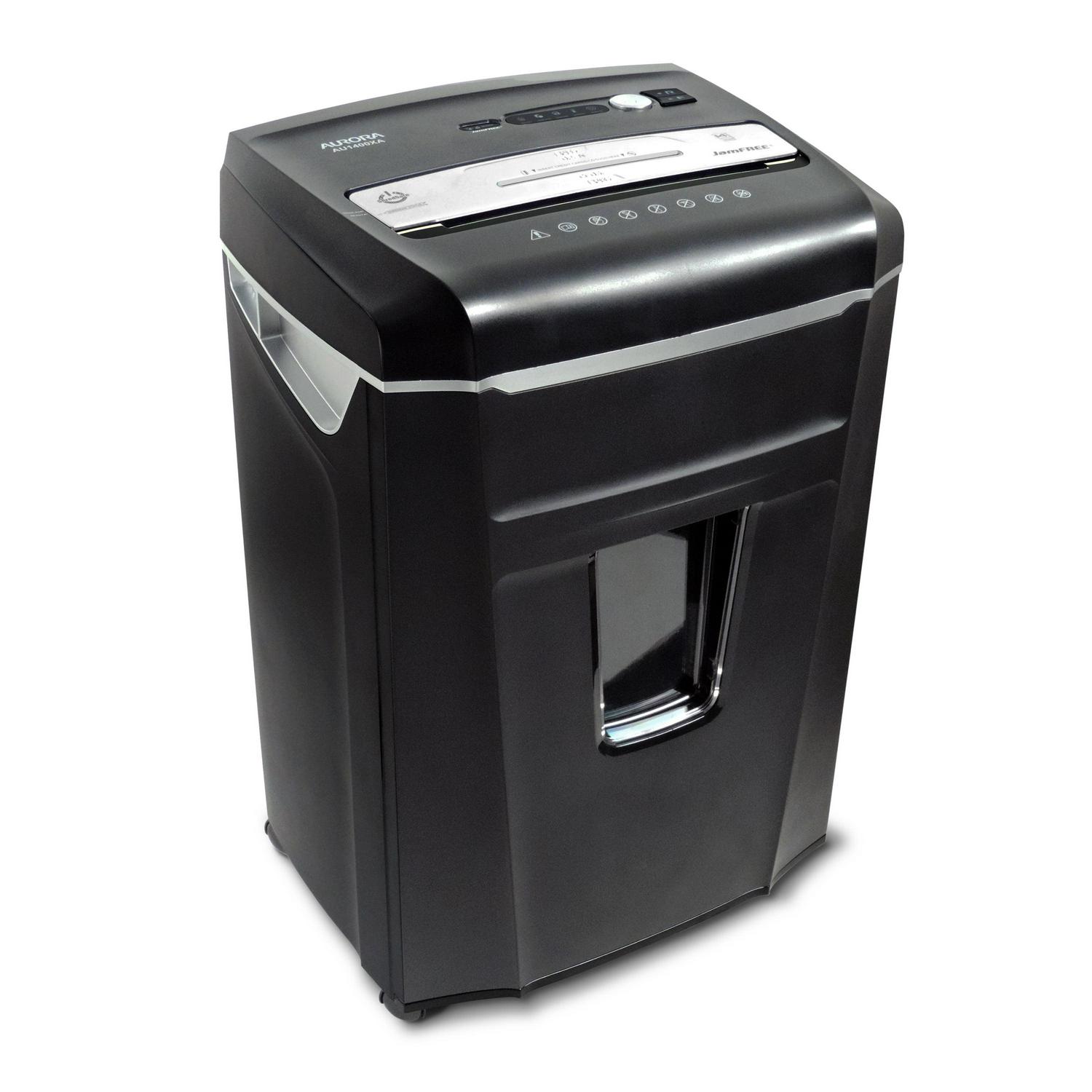 Aurora GB Jam-Free AU1400XA 14-Sheet Cross-Cut Paper/CD/Credit Card Shredder - Image 7