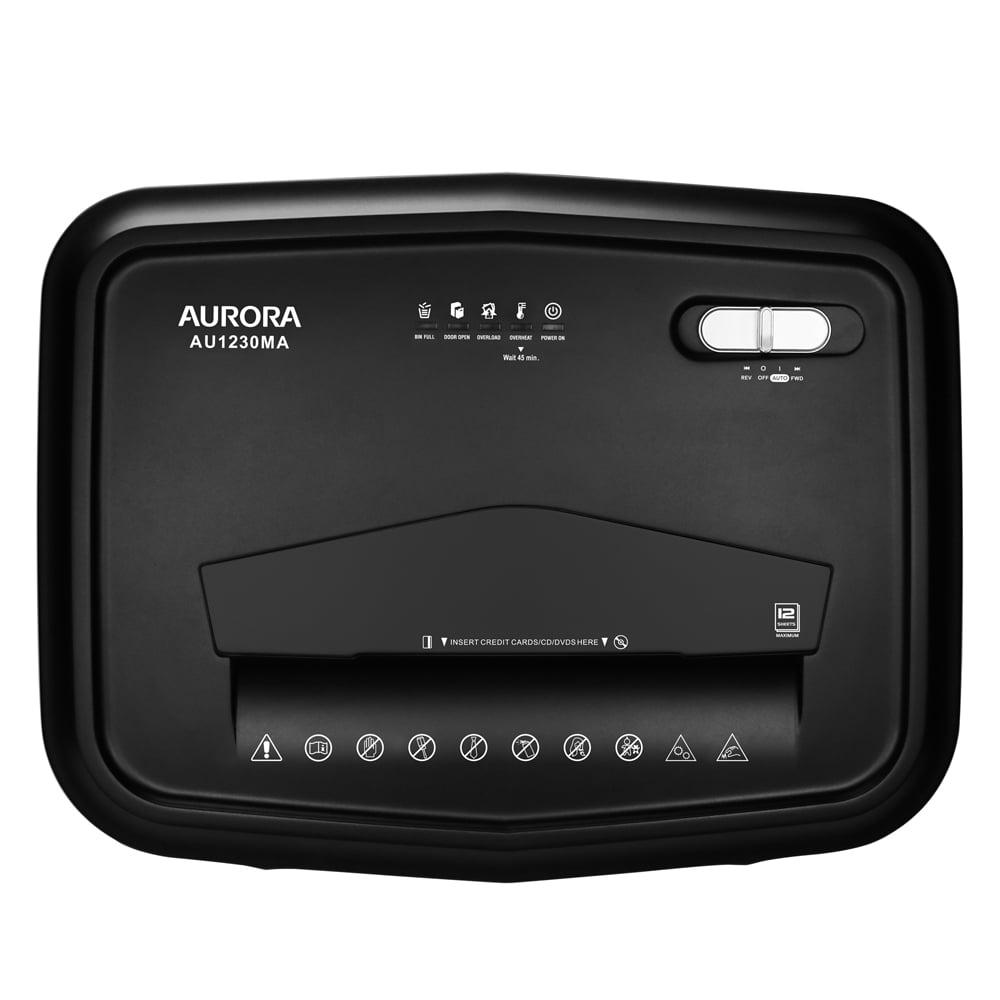 Aurora GB Professional Grade 12-Sheet Micro-Cut Paper and CD/Credit Card Shredder, 10 Minutes Continuous Run Time - Image 5