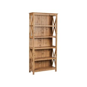 Austin 5-Tier Wood Bookcase in Rustic Brown