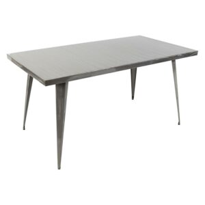 Austin Industrial Dining Table in Brushed Silver by LumiSource