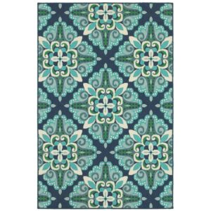 Avalon Home Mackay Floral Tile Indoor/Outdoor Area Rug