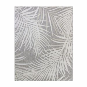 Gertmenian Paseo Paume Coastal Floral Palm and Sand Outdoor Area Rug, 8x10