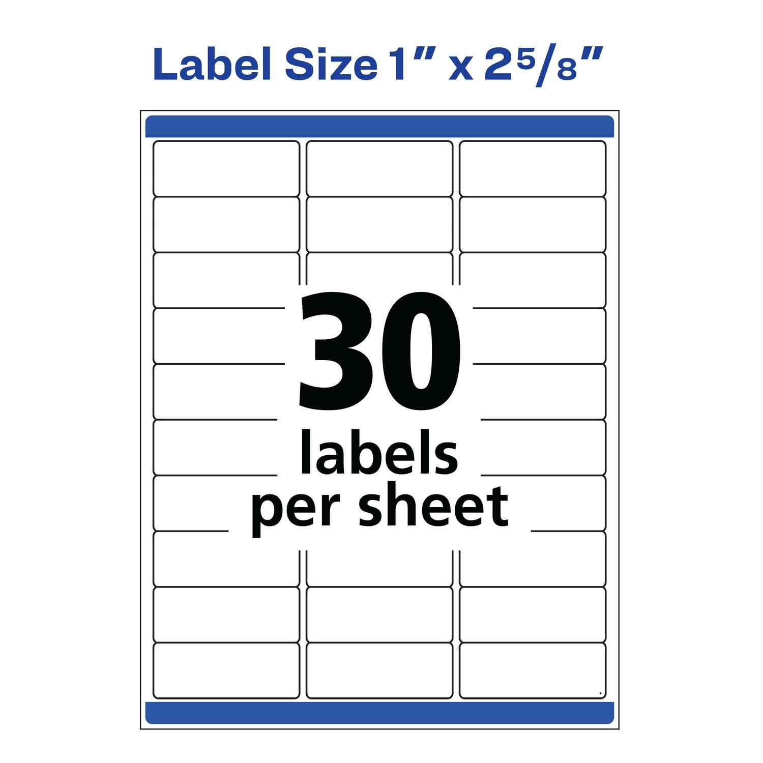 Avery 1" x 2-5/8" Labels, Ultrahold, 15,000 Labels (95520) - Image 7
