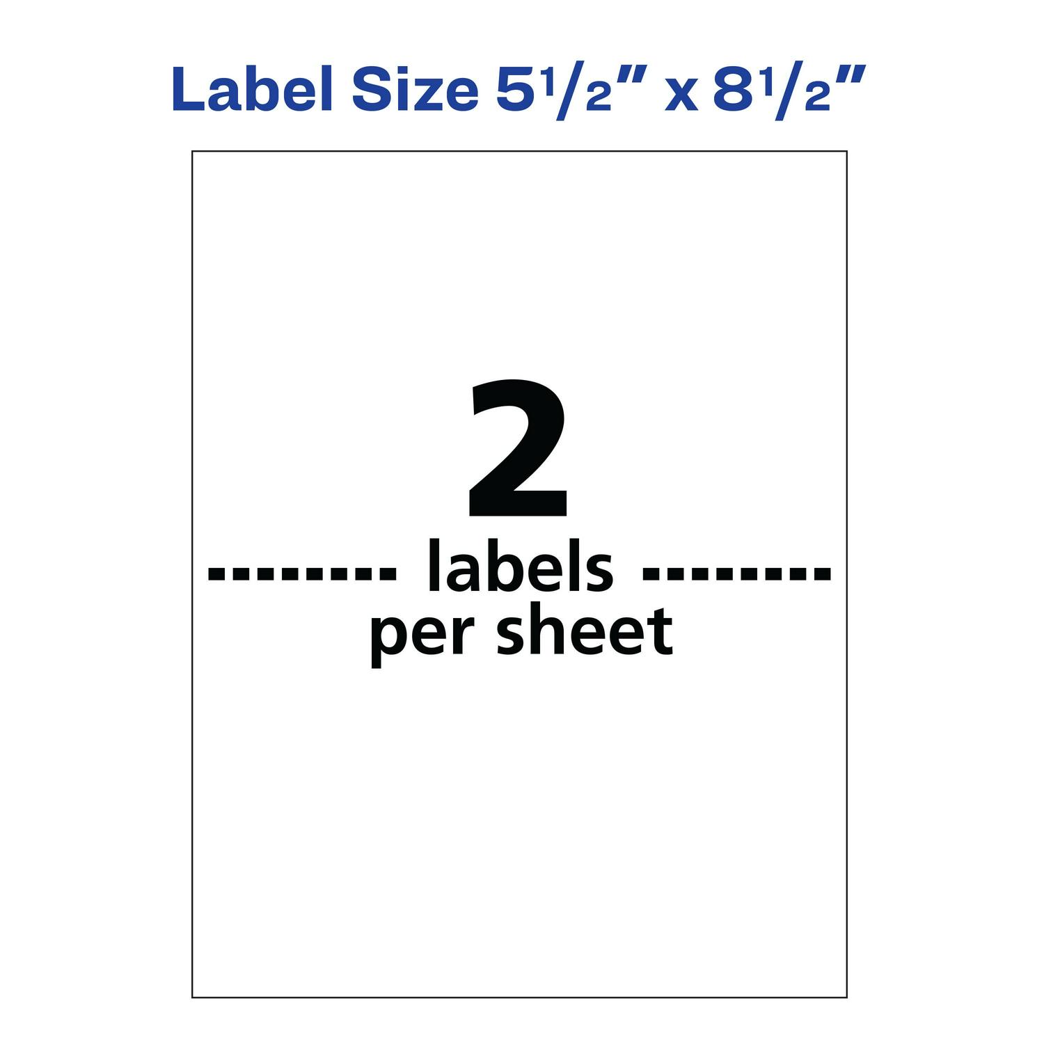 Avery 5-1/2" x 8-1/2" Labels, Ultrahold, 1,000 Labels (95526) - Image 7