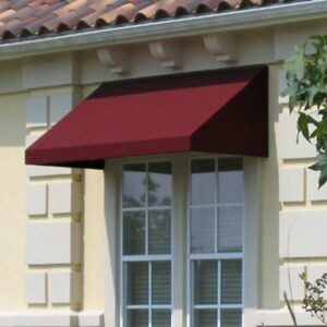 Awntech 8.38 Ft New Yorker Fixed Awning Canopy with Rigid Valance (100.5in x 16in x 30in), Burgundy