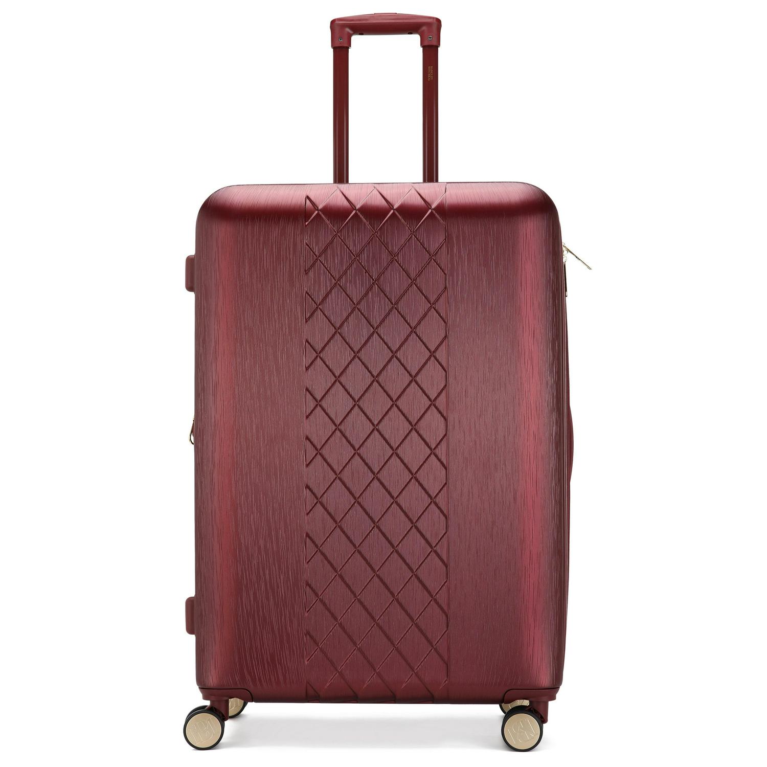 BADGLEY MISCHKA Diamond 3 Piece Expandable Luggage Set (Burgundy) - Image 8