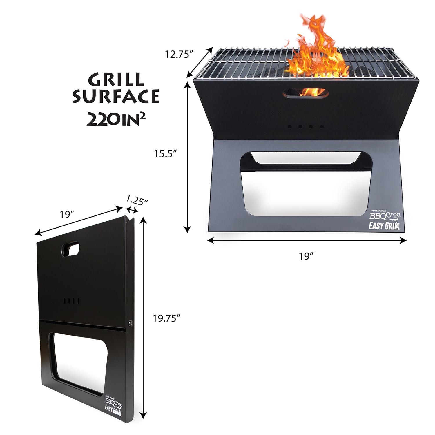 BBQ Croc 19" Portable Easy Grill, Premium Folding X-Grill for Tailgating and Travel - Image 2