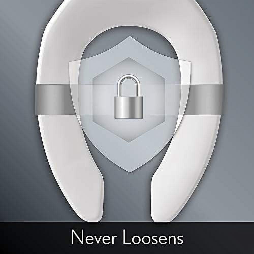 BEMIS 3L2155T-000 Toilet Seat, Without Cover, Plastic, Elongated, White - Image 2