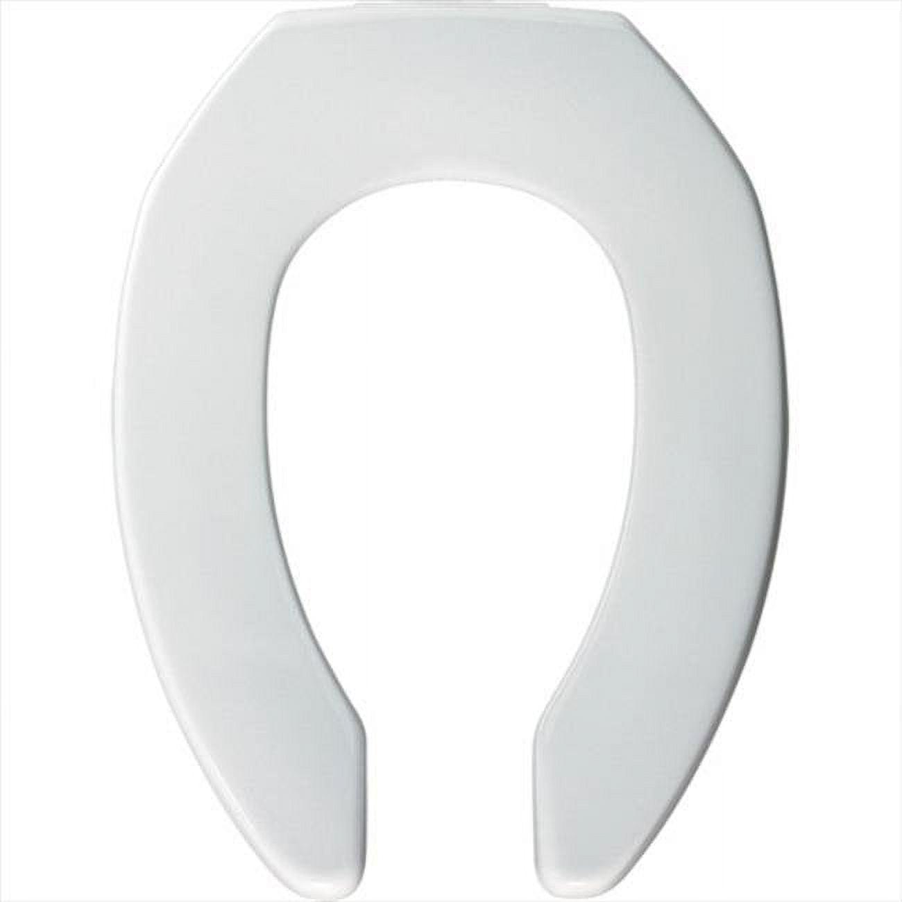 BEMIS 3L2155T-000 Toilet Seat, Without Cover, Plastic, Elongated, White