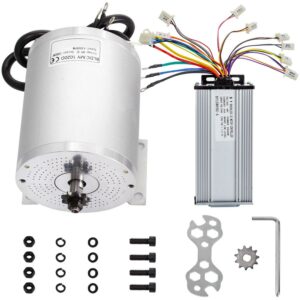 BENTISM 2000W 48V Brushless Motor Kit 42A 4300RPM High Speed Electric Scooter Motor with Mounting Bracket,Speed Controller Bicycle Motorcycle Mid Drive Motor