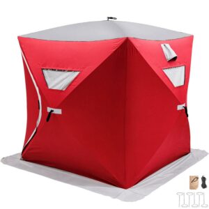 VEVOR 2-Person Ice Fishing Shelter Tent Portable Pop Up House Outdoor Fish Equipment