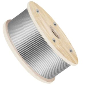 VEVOR 316 Stainless Steel Wire Rope Cable, 3/16", 1x19, 500 ft reel