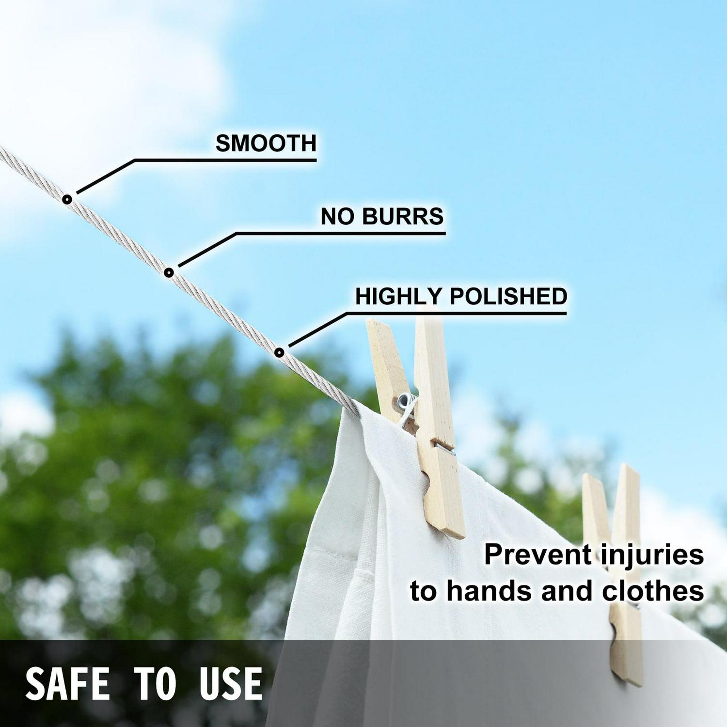 VEVOR 316 Stainless Steel Wire Rope Cable, 3/16", 1x19, 500 ft reel - Image 5