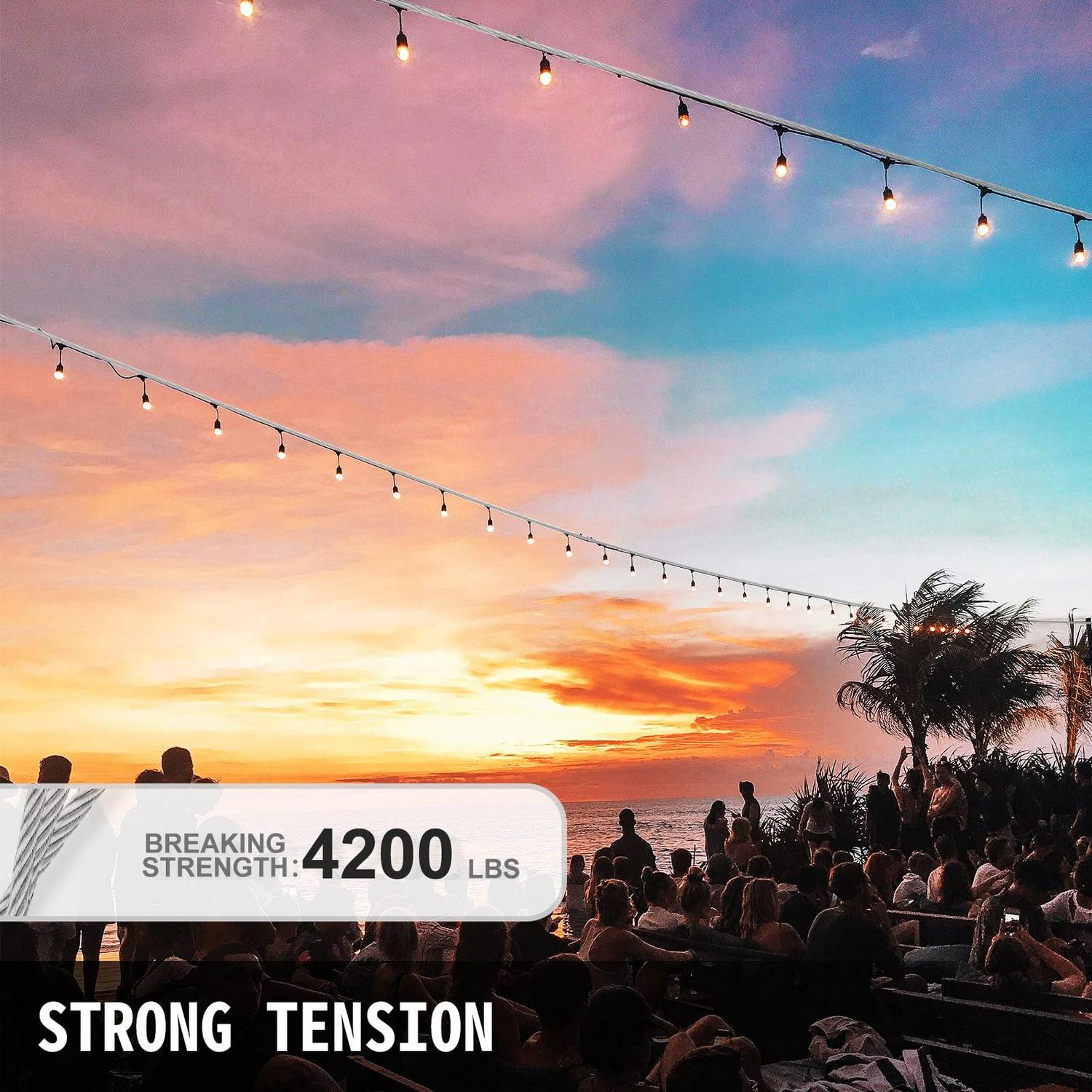 VEVOR 316 Stainless Steel Wire Rope Cable, 3/16", 1x19, 500 ft reel - Image 4