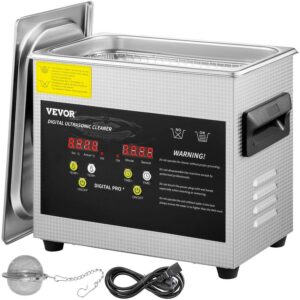VEVOR 3L Digital Ultrasonic Cleaning Machine Heater Timer 200W 40KHz Powerful Jewelry Eyeglasses Cleaning Machine