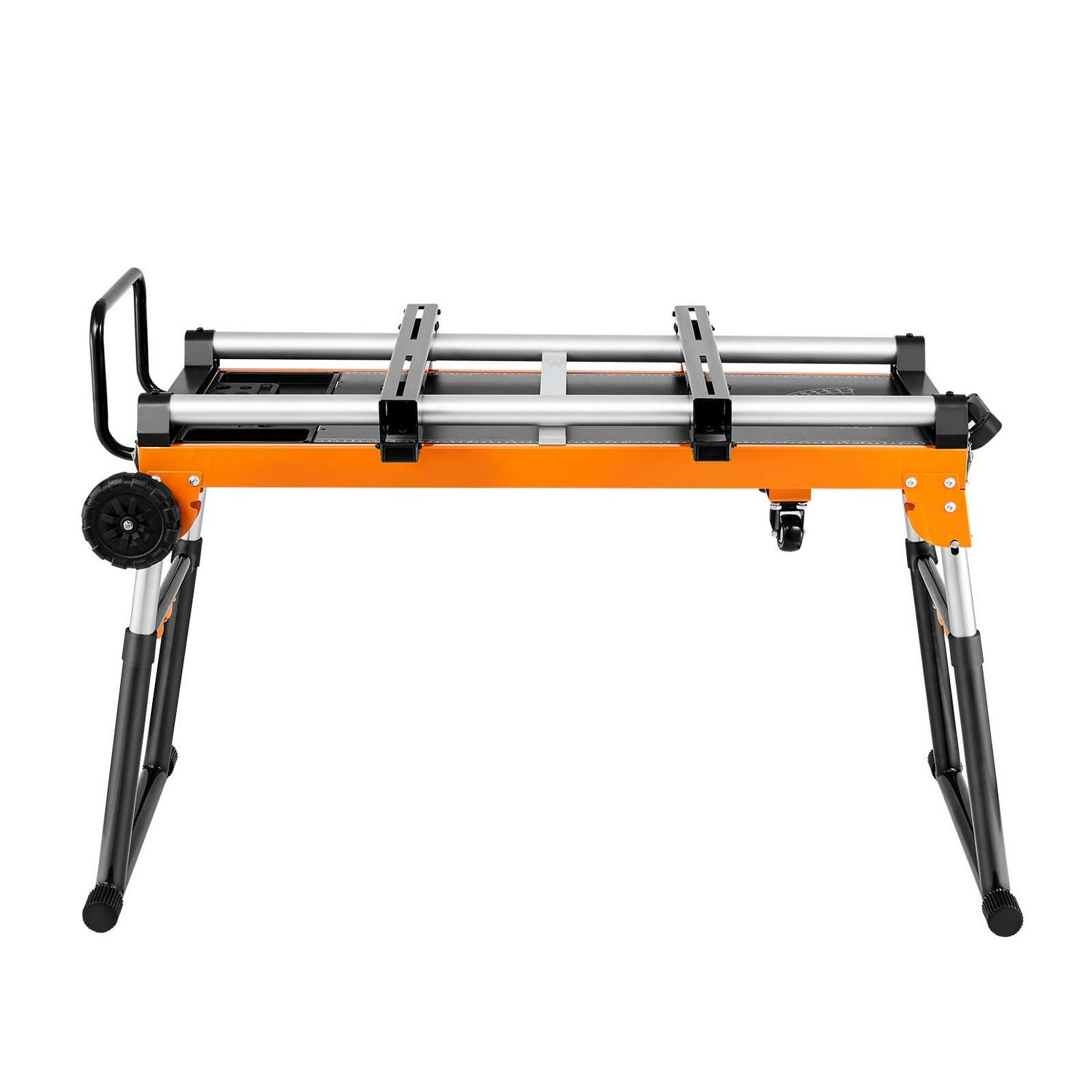 BENTISM 42in Miter Saw Stand with One-piece Mounting Brackets Sliding Rail 330lbs