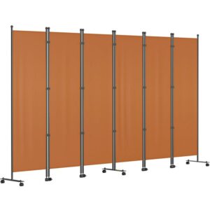 BENTISM 6-Panel Room Divider Folding Privacy Screen 121"x73" Home Office Separator