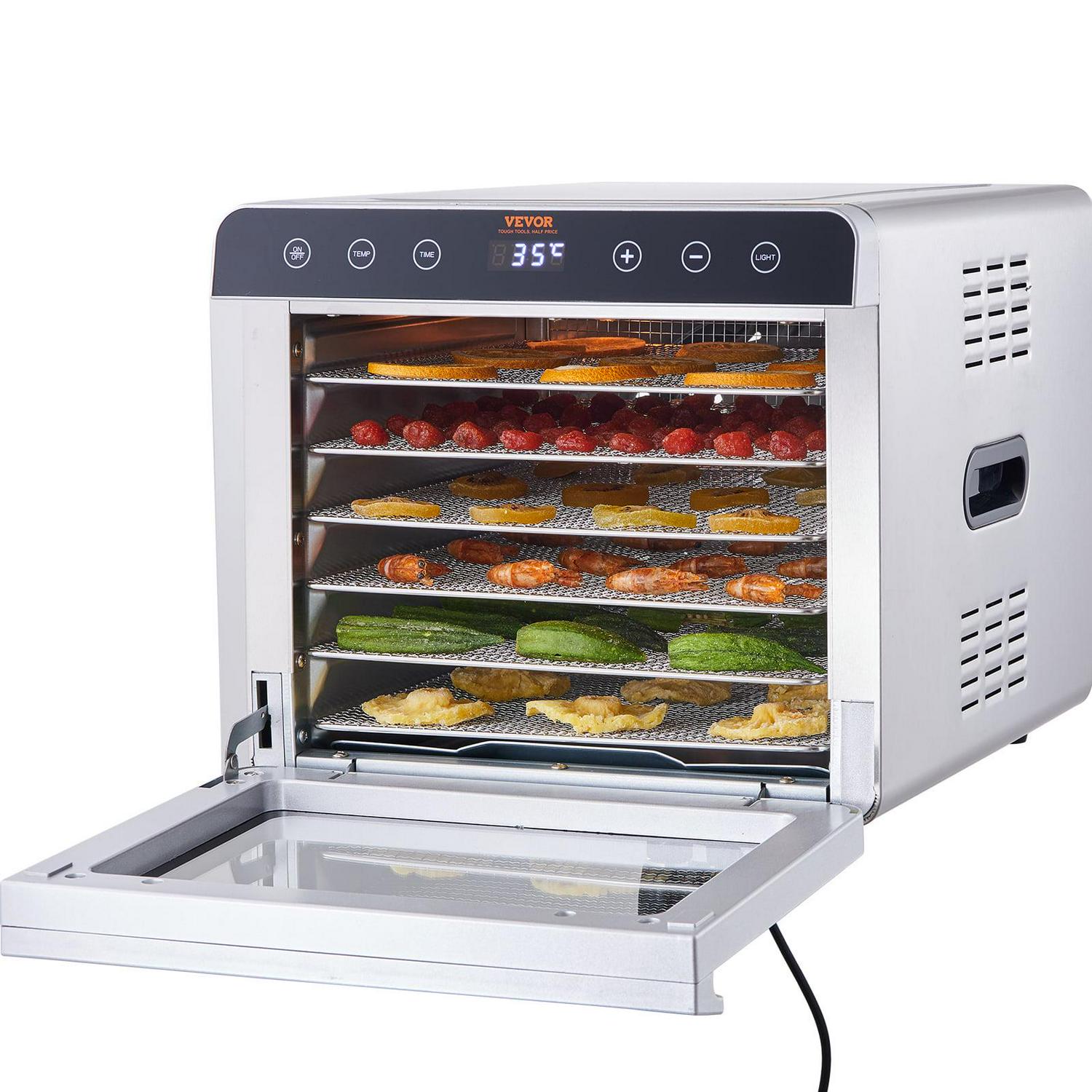 VEVOR 6 Trays Food Dehydrator Machine Stainless Steel 400W Jerky Fruit Drying Stainless Steel - Image 9