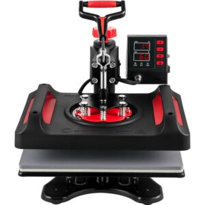 BENTISM 8 in 1 Heat Press Machine 12" x 15" upgraded Sublimation Machine 800W Rotation Swing Away Heat Press Dual-Tube Heating for DIY T-Shirts Cap And Mugs