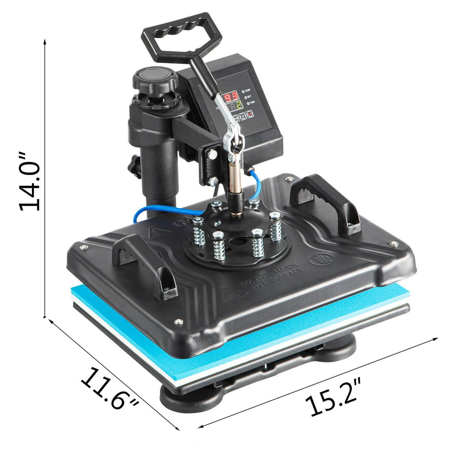 BENTISM 8 in 1 Heat Press Machine, 12" x 15" Combo Swing Away T-Shirt Sublimation Transfer Printer with Teflon Coated, Mug/Hat/Plate Accessories Included - Image 8