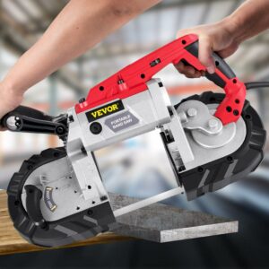 BENTISM Band Saw Portable Variable-Speed 5" Deep Cut 110V 10-Amp Motor Handheld