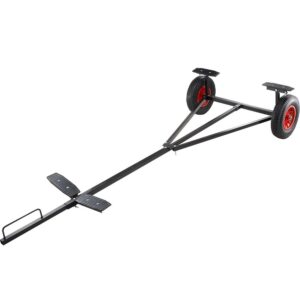 VEVOR Boat Trailer Hand Dolly, 420lbs Load Capacity, 96''-116'' Adjustable Length, 16'' Pneumatic Tires & Nonslip Support Bracket，Carbon Steel Trailer for Moving Kayak Motorboat Fishing Boat