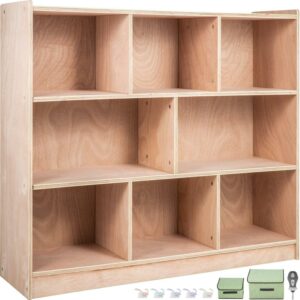 VEVOR Classroom Storage Cabinet Preschool Storage Shelves Wooden 8 Grids Toys Books