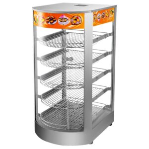 VEVOR 2-Tier Commercial Food Warmer Display Countertop Pizza Cabinet with Light