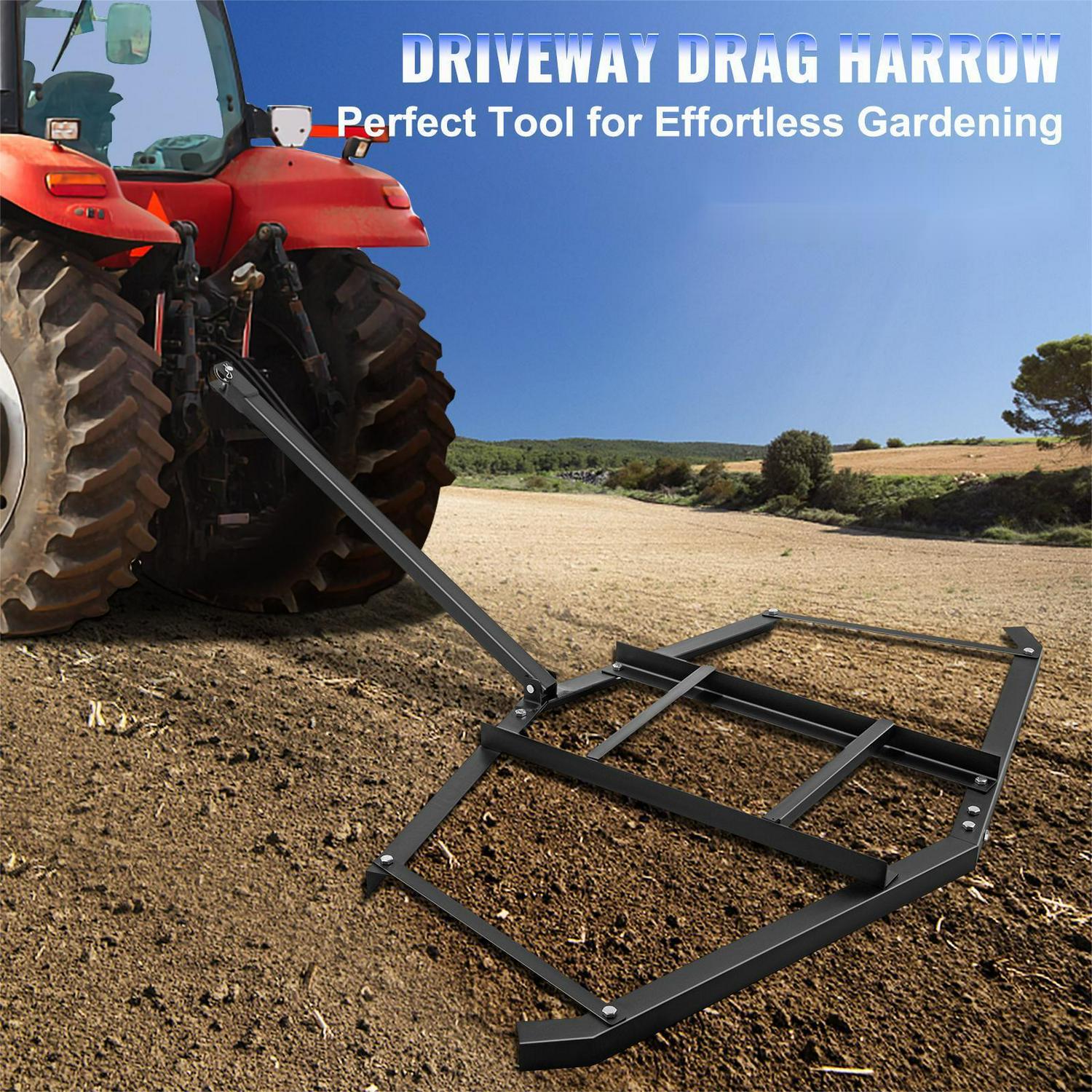 BENTISM Driveway Drag Tow Behind Drag Harrow 66'' Width, Steel Gravel Grader For ATV,UTV - Image 2