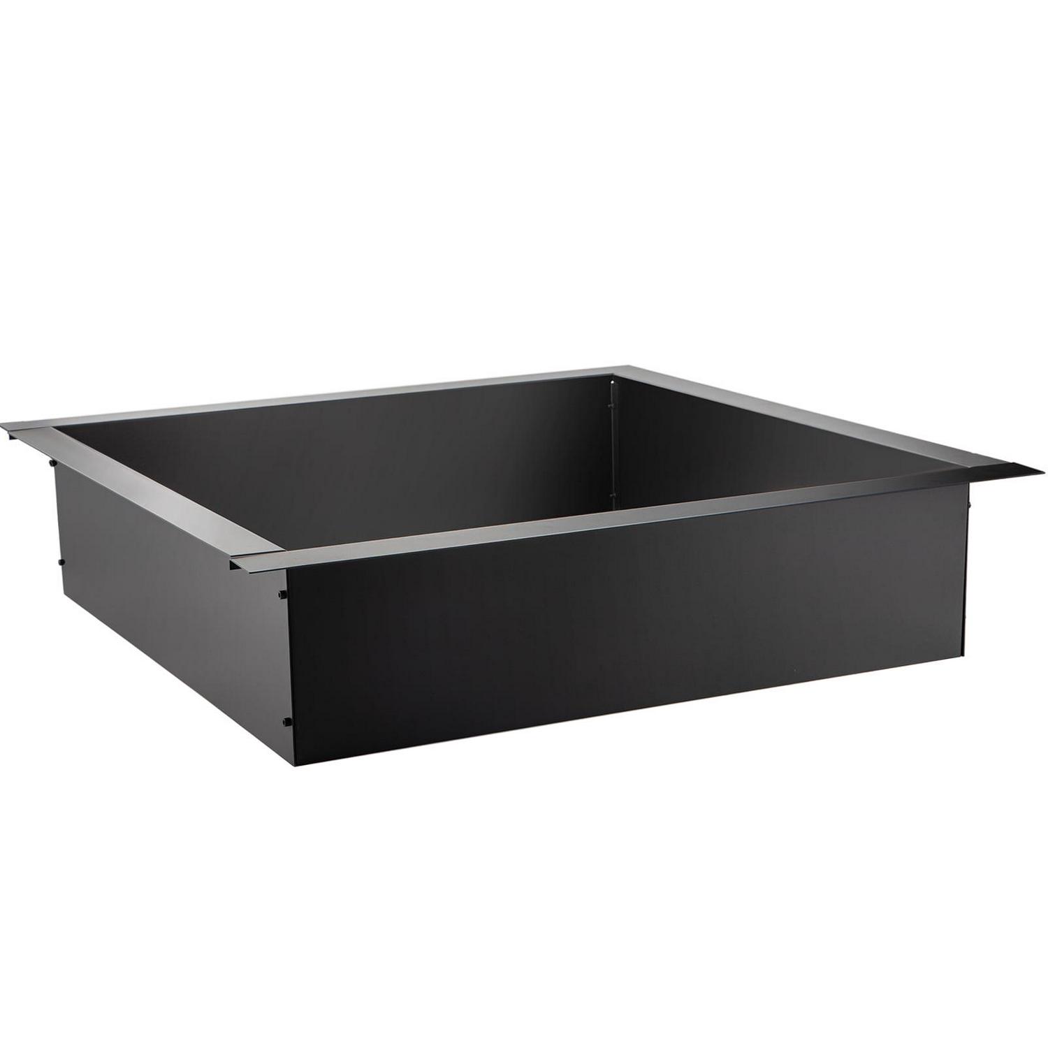 BENTISM Fire Pit Ring, 30" Square Fire Pit Insert, Heavy Duty Steel Fire Ring, DIY Bonfire Liner with Tongs Insert with Simple Installation for Outdoor, Patio, Backyard - Image 9