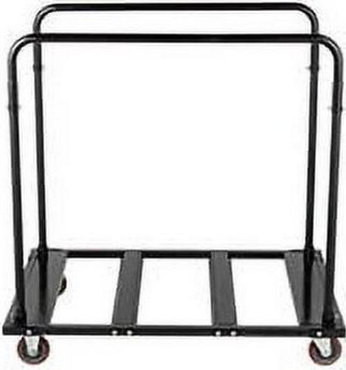 BENTISM Folding Table Cart Table Rack for 60” Round Tables 8-10pcs Black Heavy Duty - Image 9