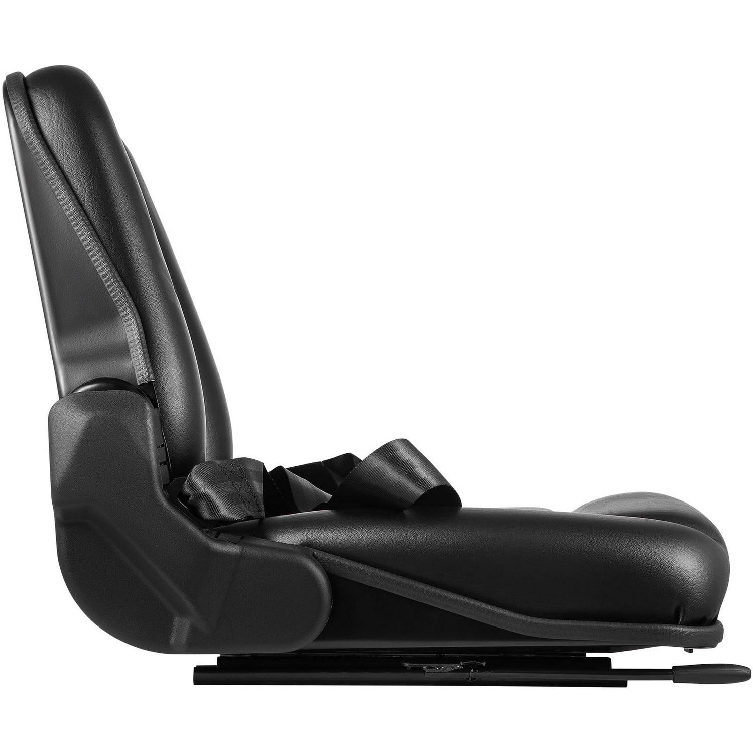 BENTISM Forklift Seat Mower Seat Universal PVC High Back Tractor Seat w/ Seat Belt - Image 9