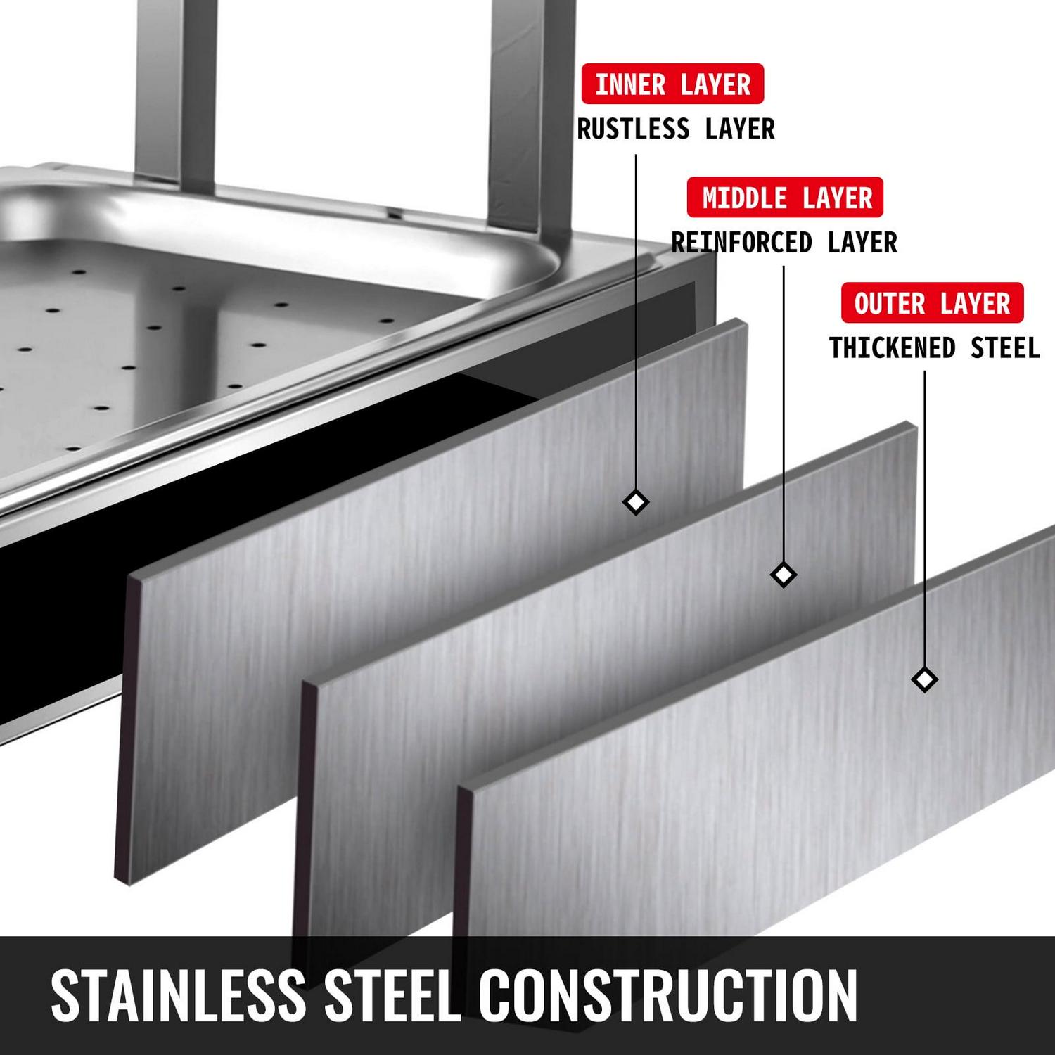 BENTISM Fry Warmer French 22"x13", Fry Heat Lamp, with Detachable Pan, Food Lamp Warmer, SUS - Image 3