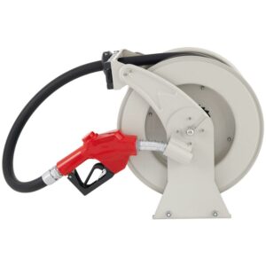 BENTISM Fuel Hose Reel 1" x 50' Retractable Diesel Hose Reel W/ Auto Refueling Gun